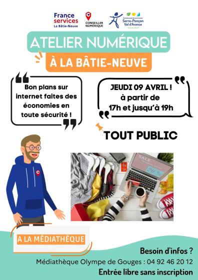 Affiche info Atelier numérique