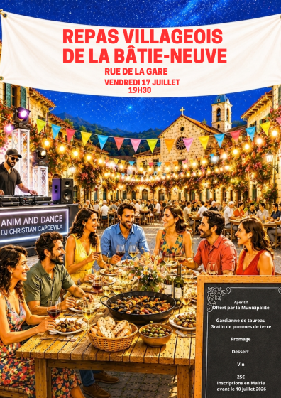Affiche repas villageois