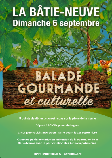 Affiche balade gourmande et culturelle