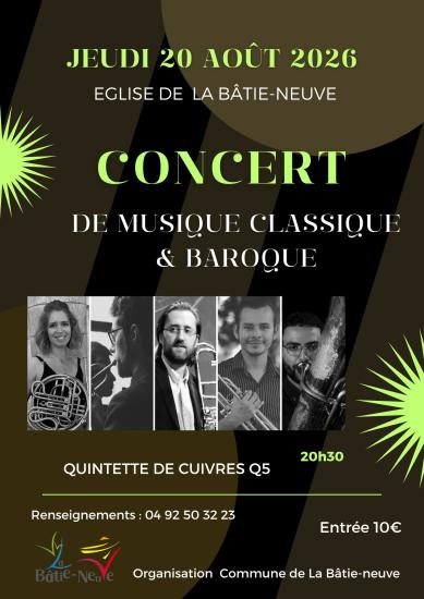 Affiche concert quintette de cuivre