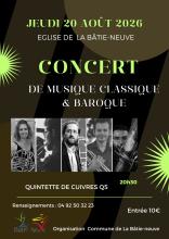 Affiche concert quintette de cuivre