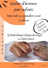 Atelier d'écriture enfants