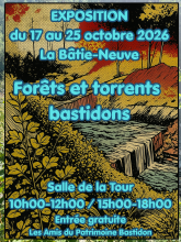 Exposition Forêts et torrents bastidons salle de La Tour du 17 au 25 octobre 2026