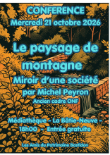 Conférence "Le paysage de montagne Miroir d'une société" 21 octobre 2026 à la Médiathèque Olympe de Gouges