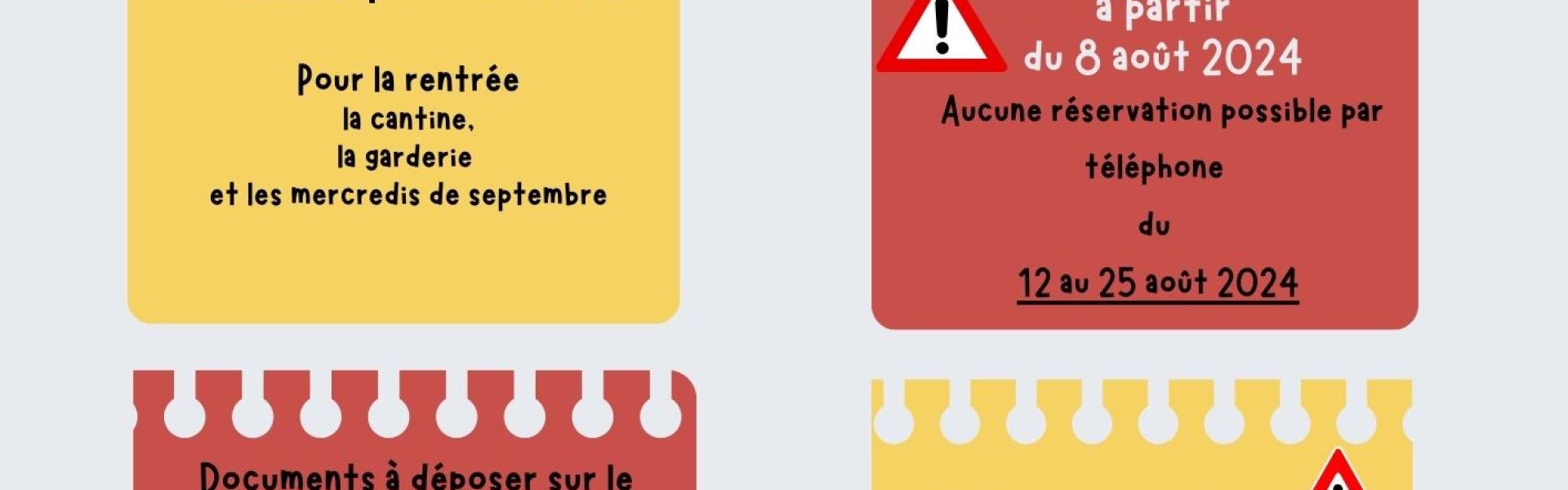 Inscriptions Cantine -Périscolaire- Mercredi ALSH