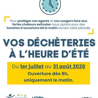 Heures d'été déchèteries