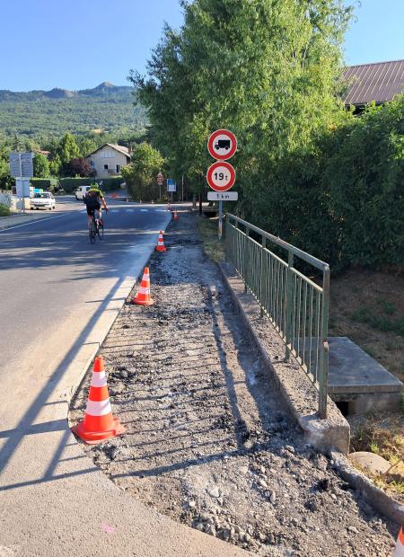 trottoirs avenue Simone Veil