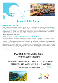 Affiche programme journée côte bleue